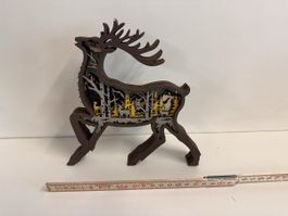 Hirsch 3D Holzoptik neuwertig