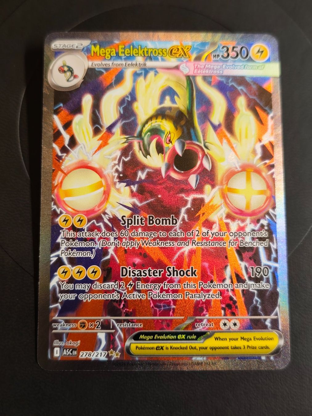 Pokémon Carte collezionabili: Mega Eelektross ex ASCen 278/217 – Nuovo (secondo la descrizione) da Bubikon venduto da el-ectronico