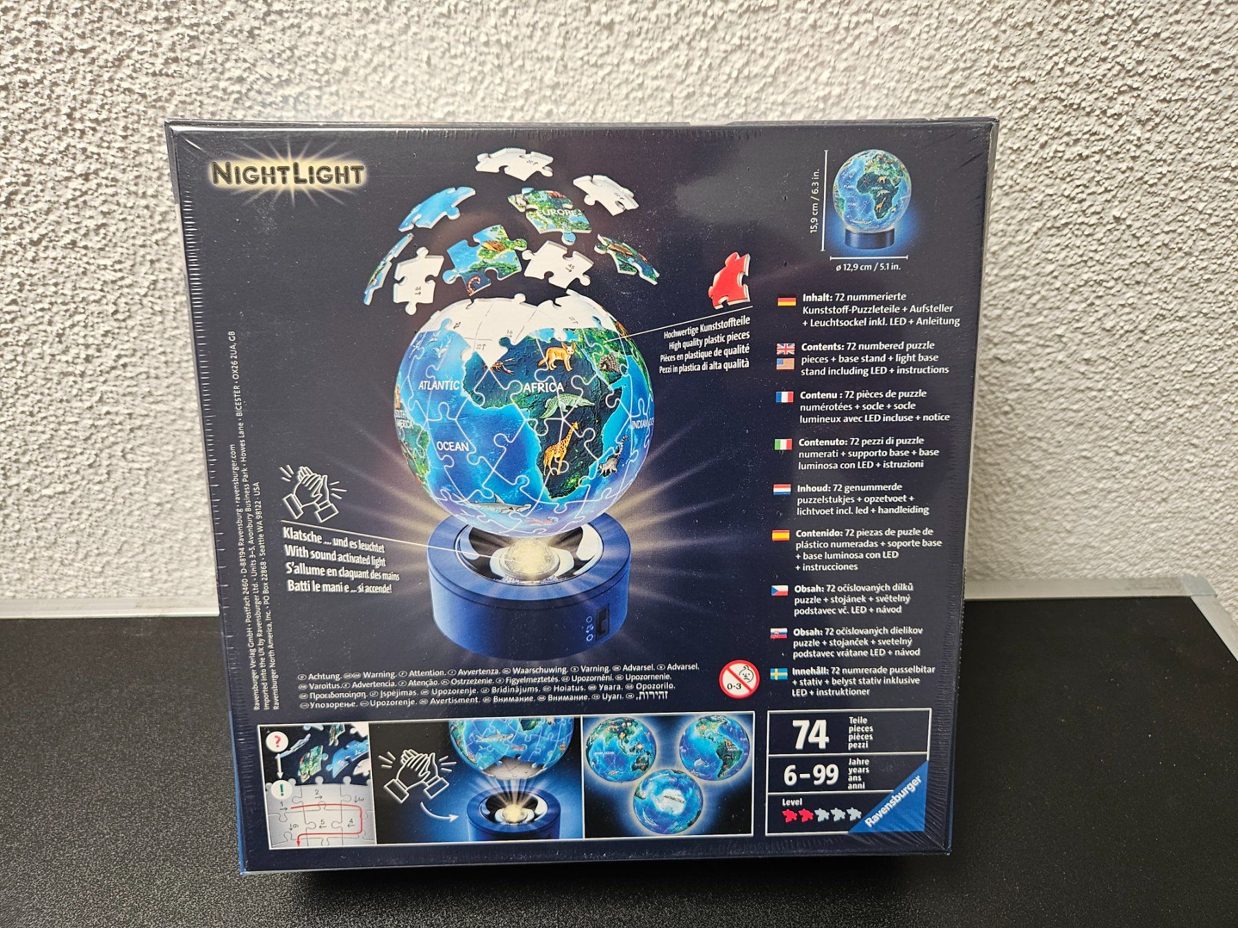 Ravensburger Puzzle: Neu - Ravensburger - 3D Puzzle NightLight Erde – Nuovo e nell'imballaggio originale da Dagmersellen venduto da Jarsetz_Restposten 1