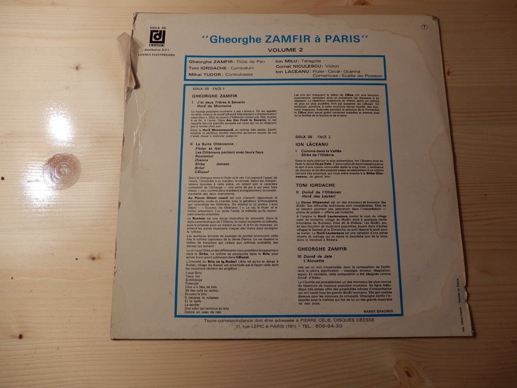 Dischi in vinile: Gheorghe Zamfir a Paris Vol 2 – Usato da Erstfeld venduto da Mario_boe0 1