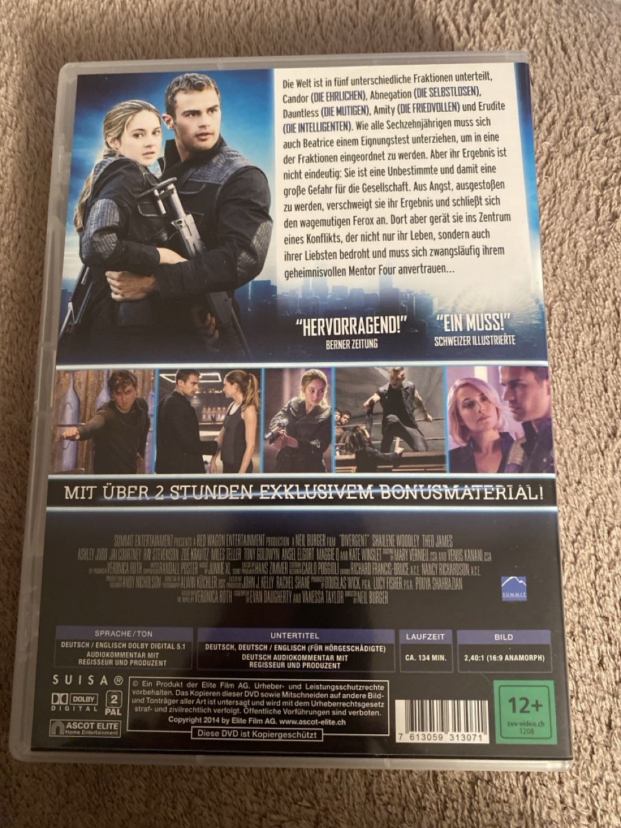 Tutti i DVDs: DVD - Divergent - Die Bestimmung – Nuovo (secondo la descrizione) da Oberengstringen venduto da Rogi9698 1