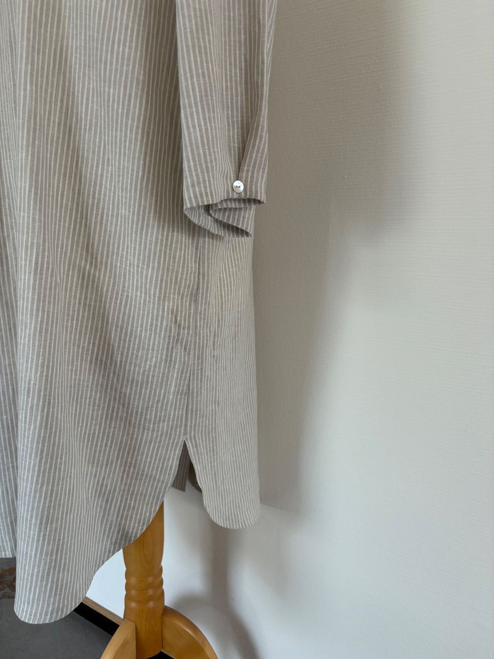 Vestiti: Lockeres Leinen Baumwoll Kleid gestreift – Usato da Malans GR venduto da stoffmass 3