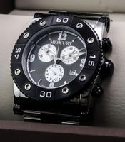 NEU! Mercury Chronograph, schwarz-weiss, 2 J.Garantie