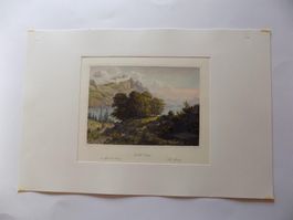 Oberhalb von Brienz kolorierter Stahlstich