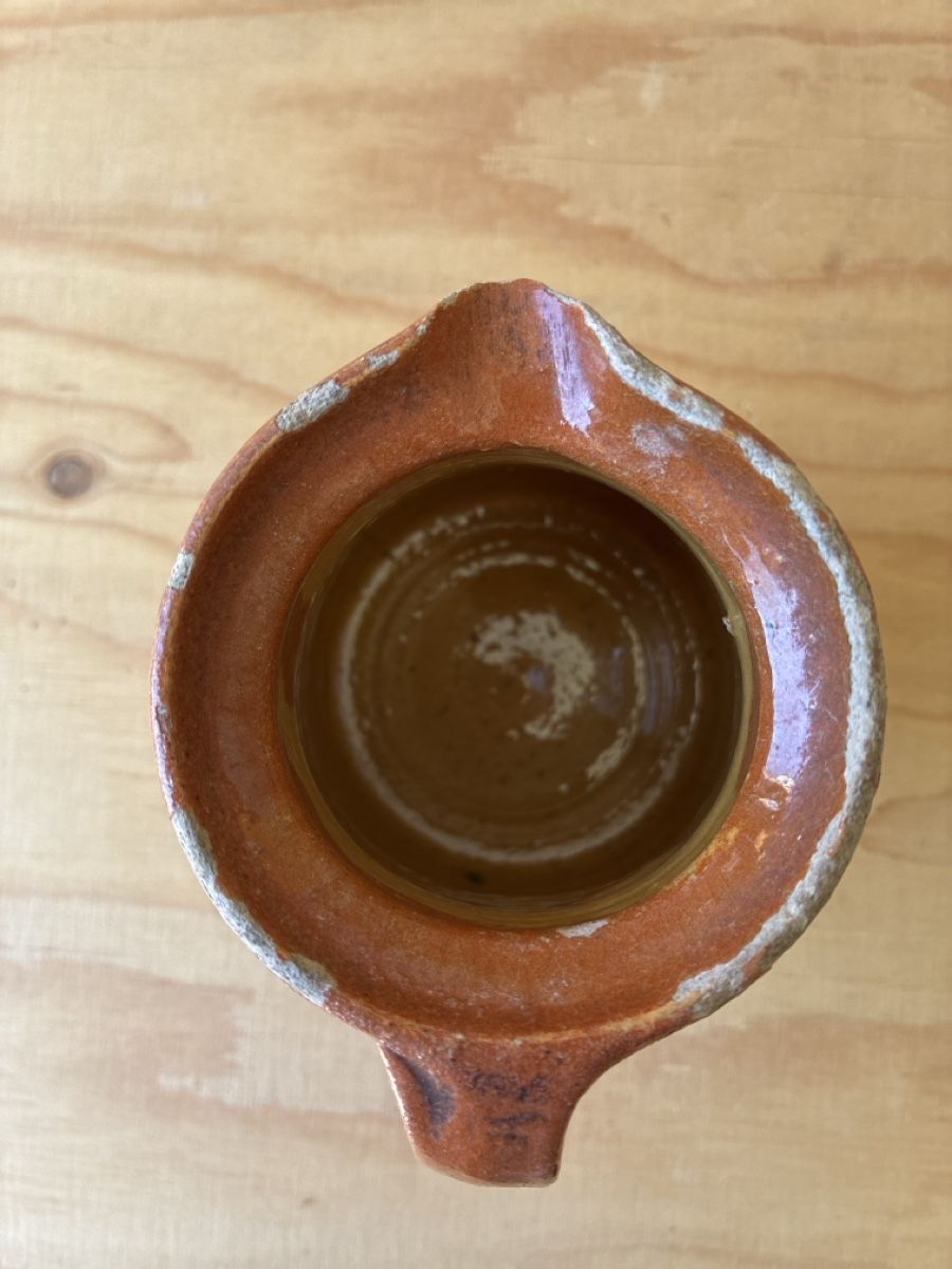 Carafes: Cruche en terre cuite décorée de points blanc – D'occasion à Lully FR par myr_pzt8 6