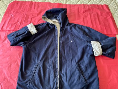 Ralph Lauren Polo Kaputzenjacke Segeln Marineblau/Hell XL -
