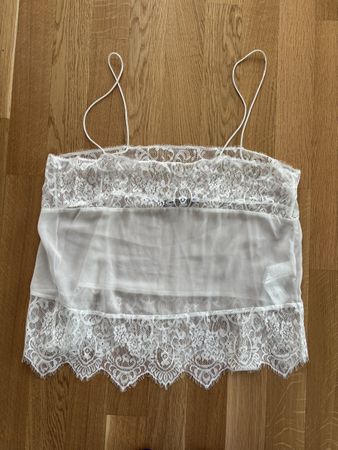 Zara NEW White Lace Cami Top - Perfect for Summer! Size L