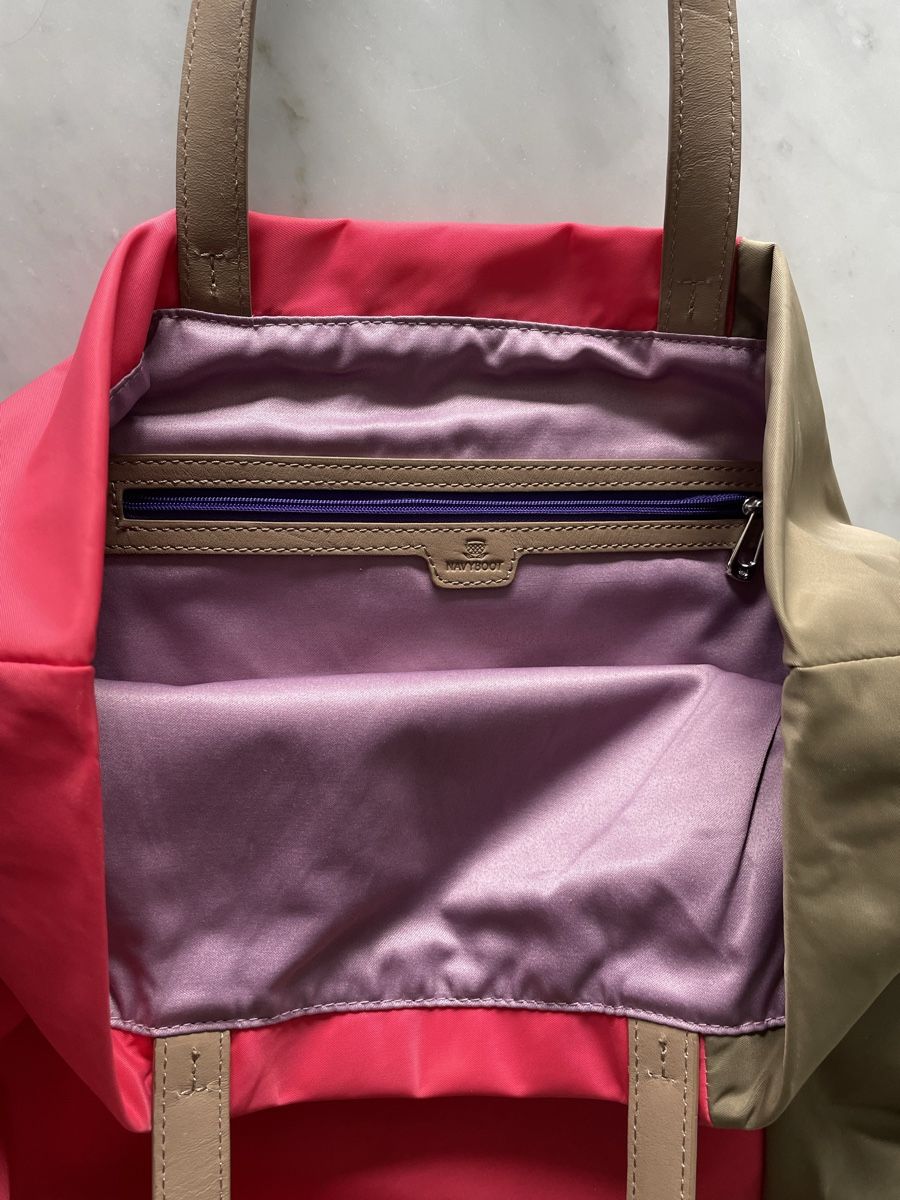 Navyboot Taschen für Damen: Navyboot Shopper Tasche pink beige Handtasche Leder – Gebraucht aus Gockhausen von AnneT07 3