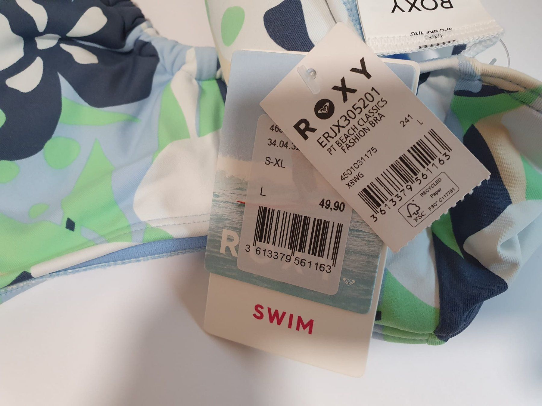 Costumi da bagno & Bikini: Komplettes Damenbikini-Set Roxy Schwimm Größe EU40, L – Nuovo e nell'imballaggio originale da Genève venduto da Pandinet 9