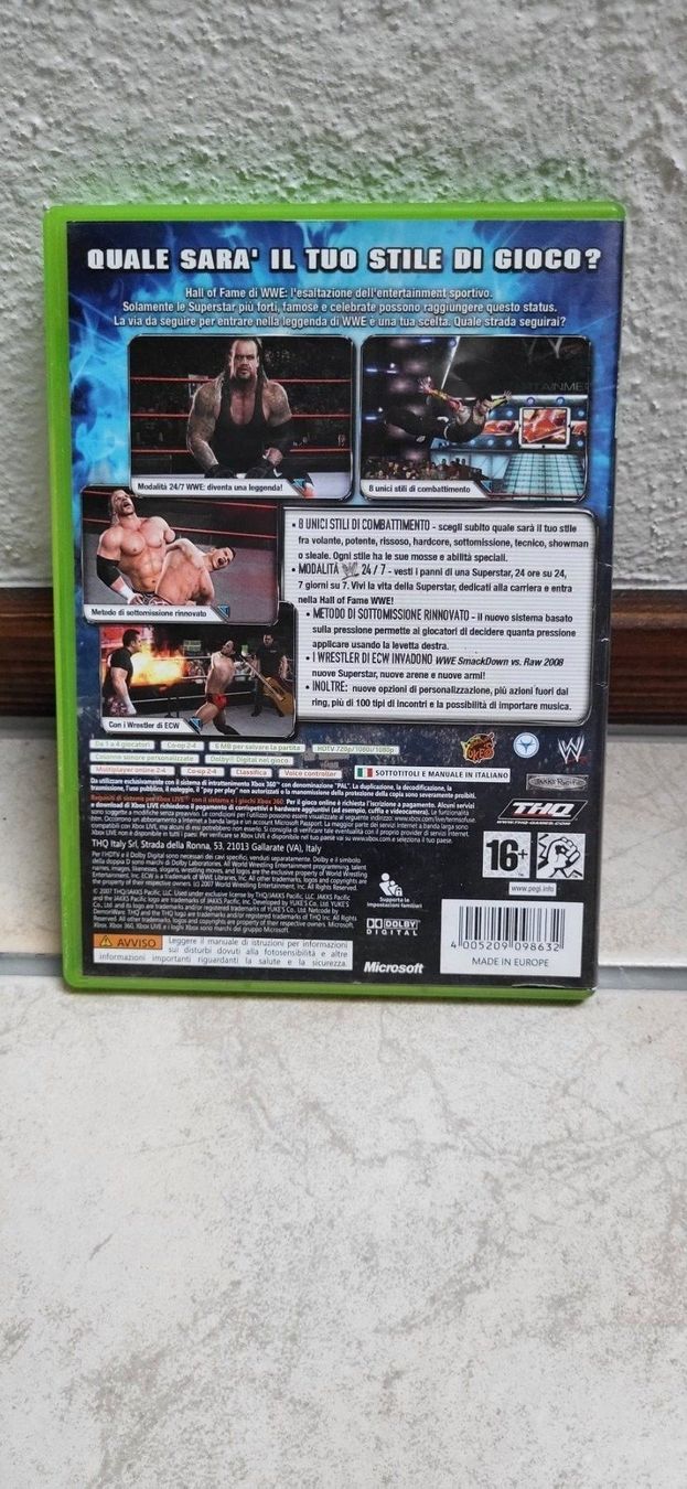 Microsoft Giochi: Xbox 360 - WWE Smack Down vs RAW 2008 – Usato da Münsingen venduto da Heroism2010 1