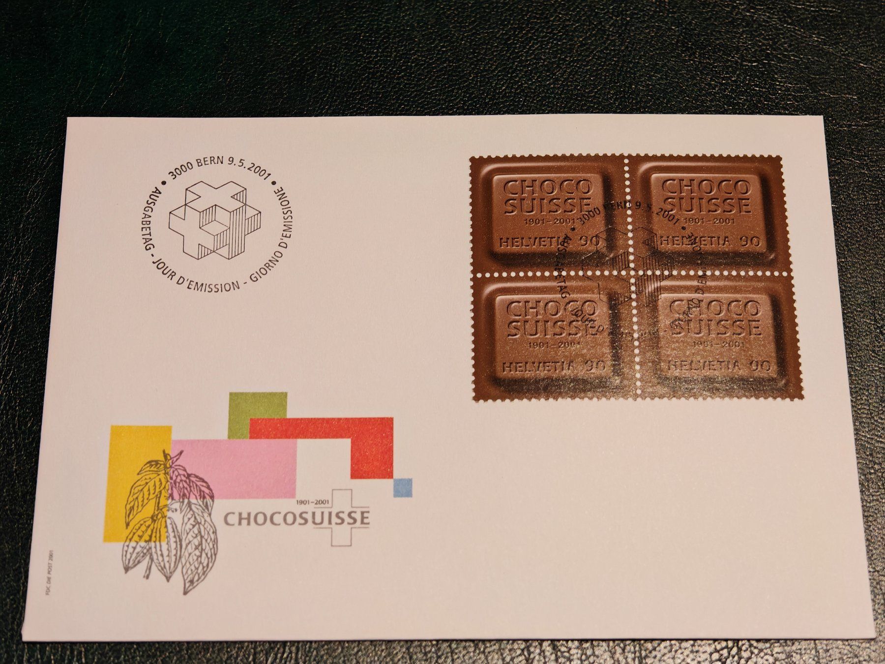 Tutti i francobolli: Ersttagsbrief, Chocosuisse, 2001, Bern – Usato da Zuerich venduto da Antiquarium