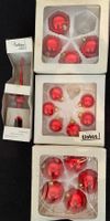 Weihnachtsdeko Set Rot Glas Christbaumschmuck
