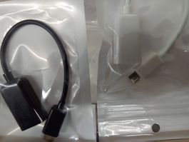 MicroUSB 2.0 zu OTG, Schwarz, Weiss