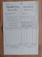 Antikes Dokument Militär Schweiz Beschlag der Pferde 1857