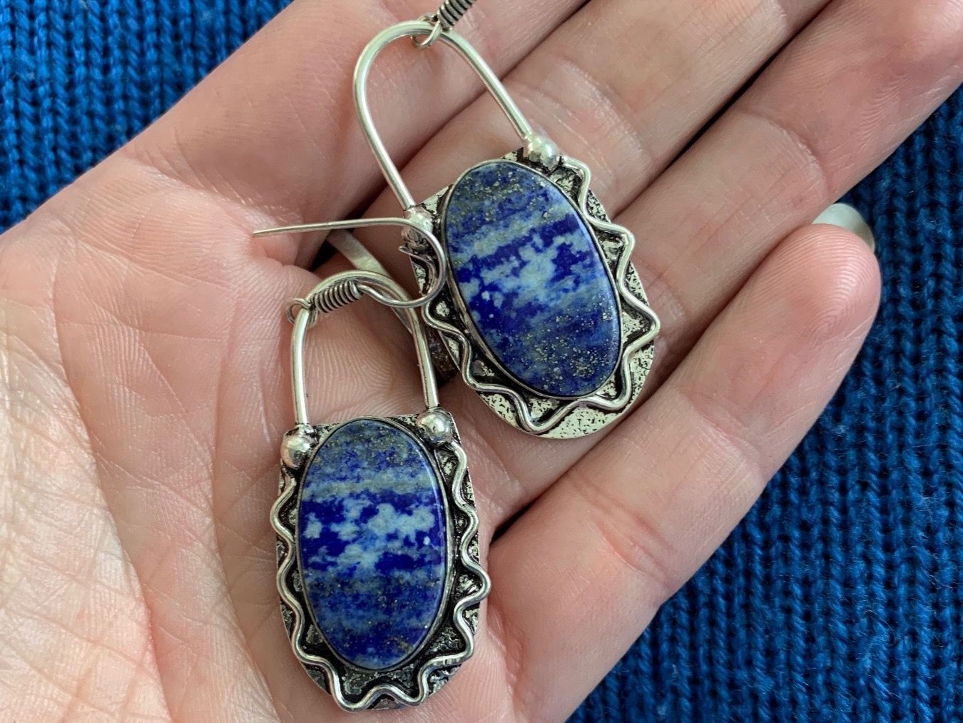 Ohrringe & -stecker: Lapislazuli Silber Ohrhänger – Neu (gemäss Beschreibung) aus Birsfelden von Exclusivity