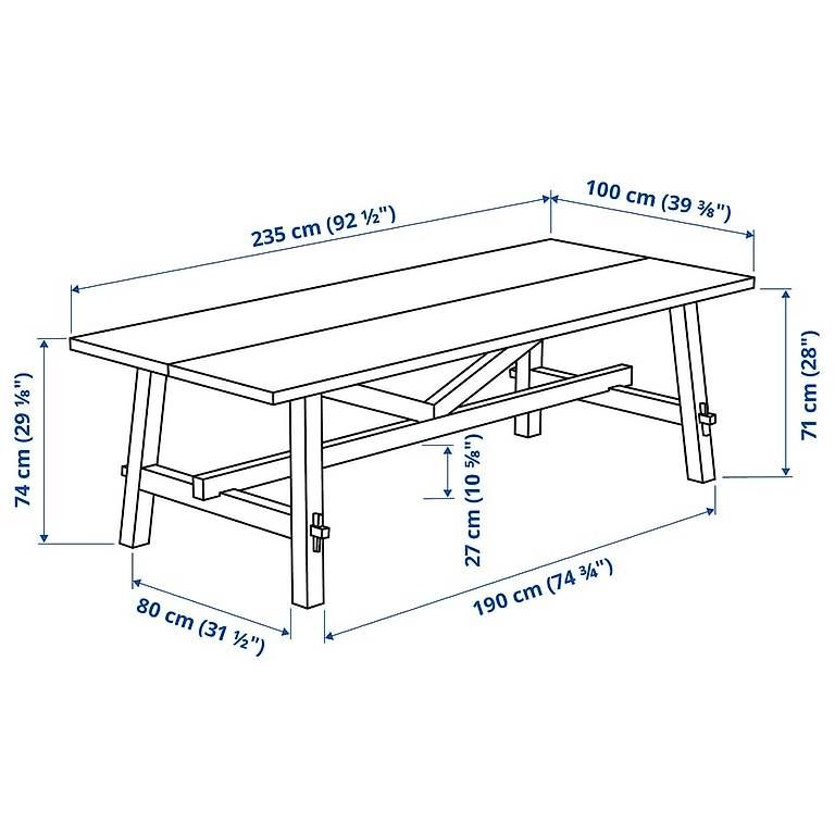 Ikea Tavoli: Table à manger en bois massif – Usato da Vercorin venduto da zickme 2