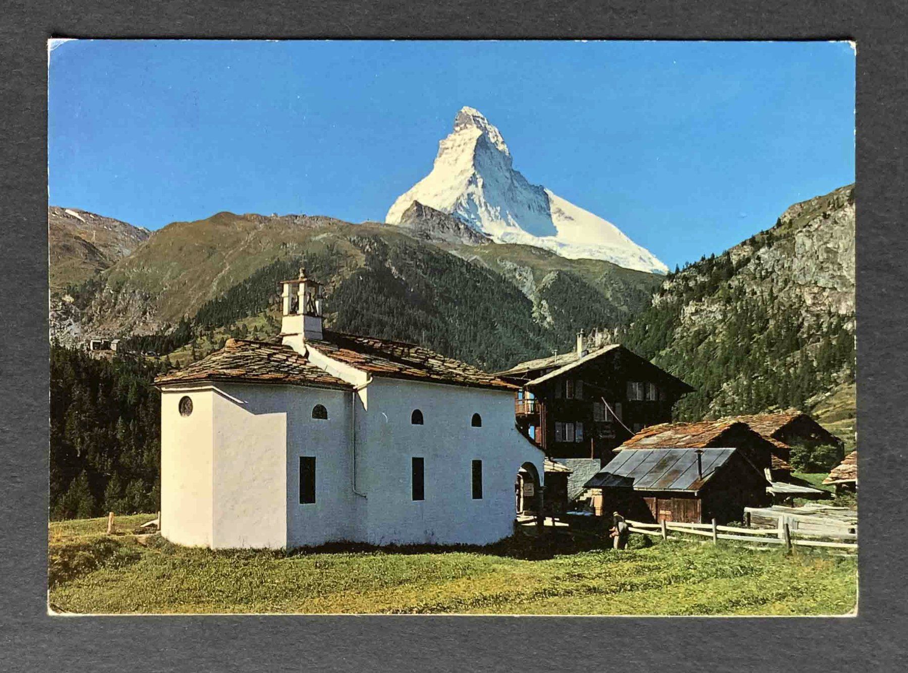 Cartoline postali: AK Zermatt Kapelle Wikelmatten – Usato da Goldau venduto da artelier1