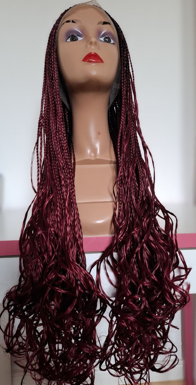 Parrucche: Long Red Braided Wig | Bold Color | Handmade – Nuovo (secondo la descrizione) da Lausanne venduto da usa_xd5k