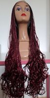 Long Red Braided Wig | Bold Color | Handmade