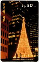 Fr. 50.- N.Y. Weihnachten - seltene Teleline Telefonkarte