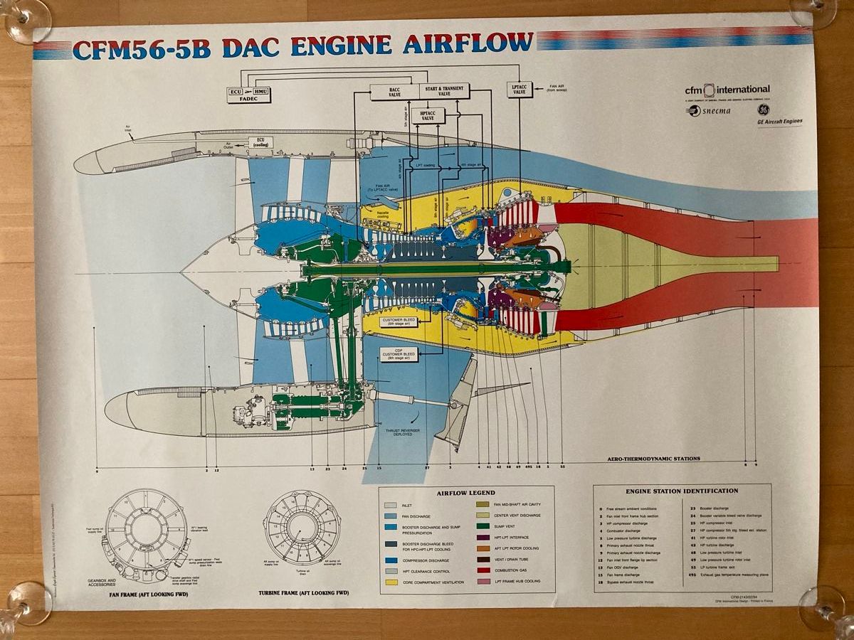 Poster & Bilder: Poster Flugzeugturbine  cfm – Gebraucht aus Kaiseraugst von wombat51