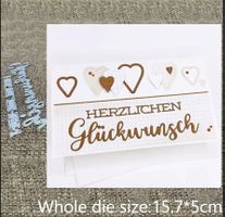 Neues Set  Stanzschablonen Herzlichen Glückwunsch