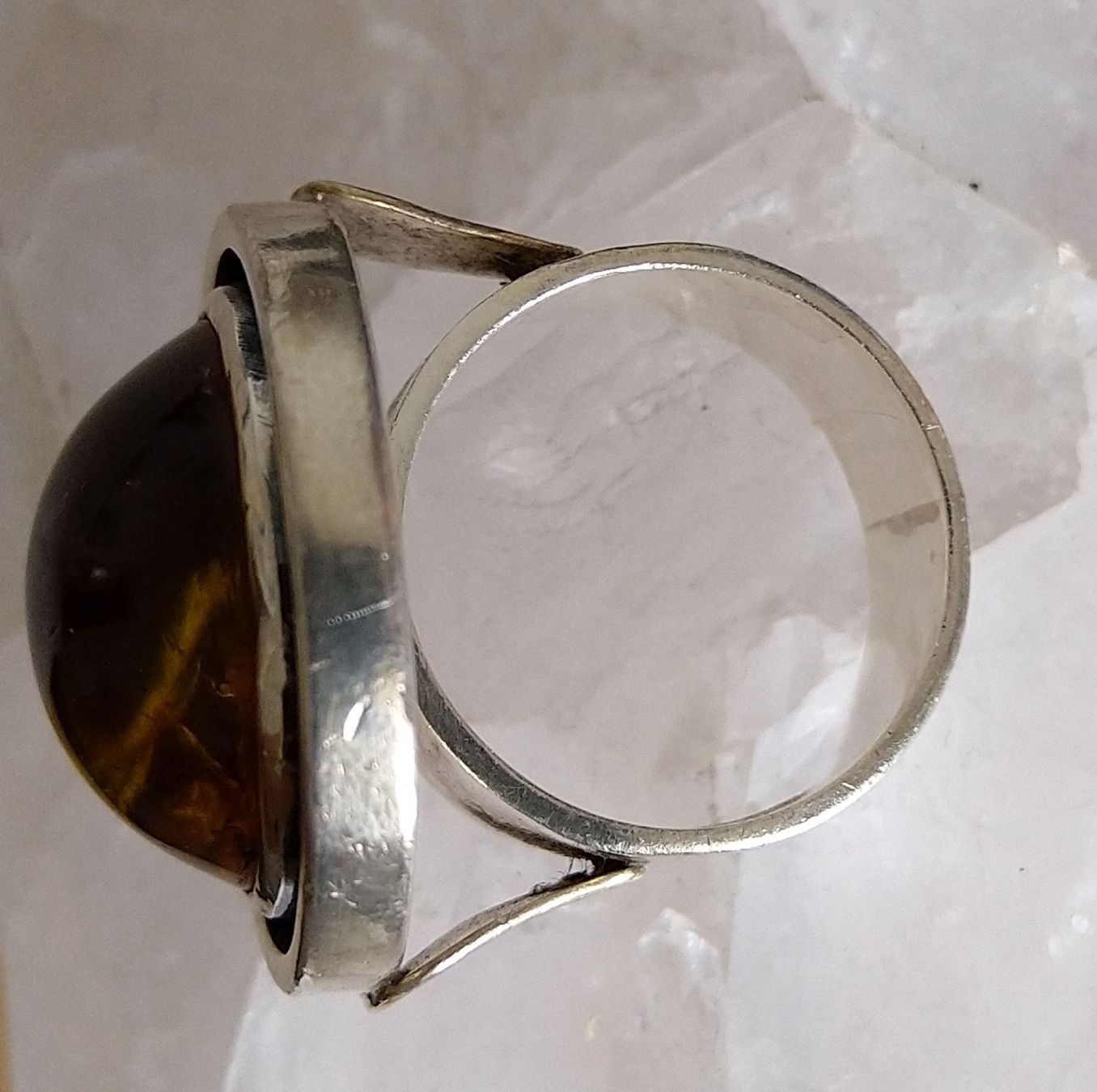 Anelli: TOLLER BERNSTEIN RING IN 925 SILBER – Usato da Romanshorn venduto da Glitzer-Paradies 4