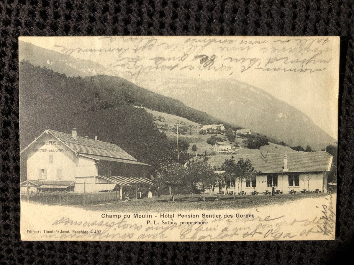 Ansichtskarten: Ansichtskarte Champ du Moulin – Gebraucht aus Näfels von fritzjk