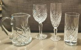 Kristallglas Set mit Kanne und Gläsern gebraucht