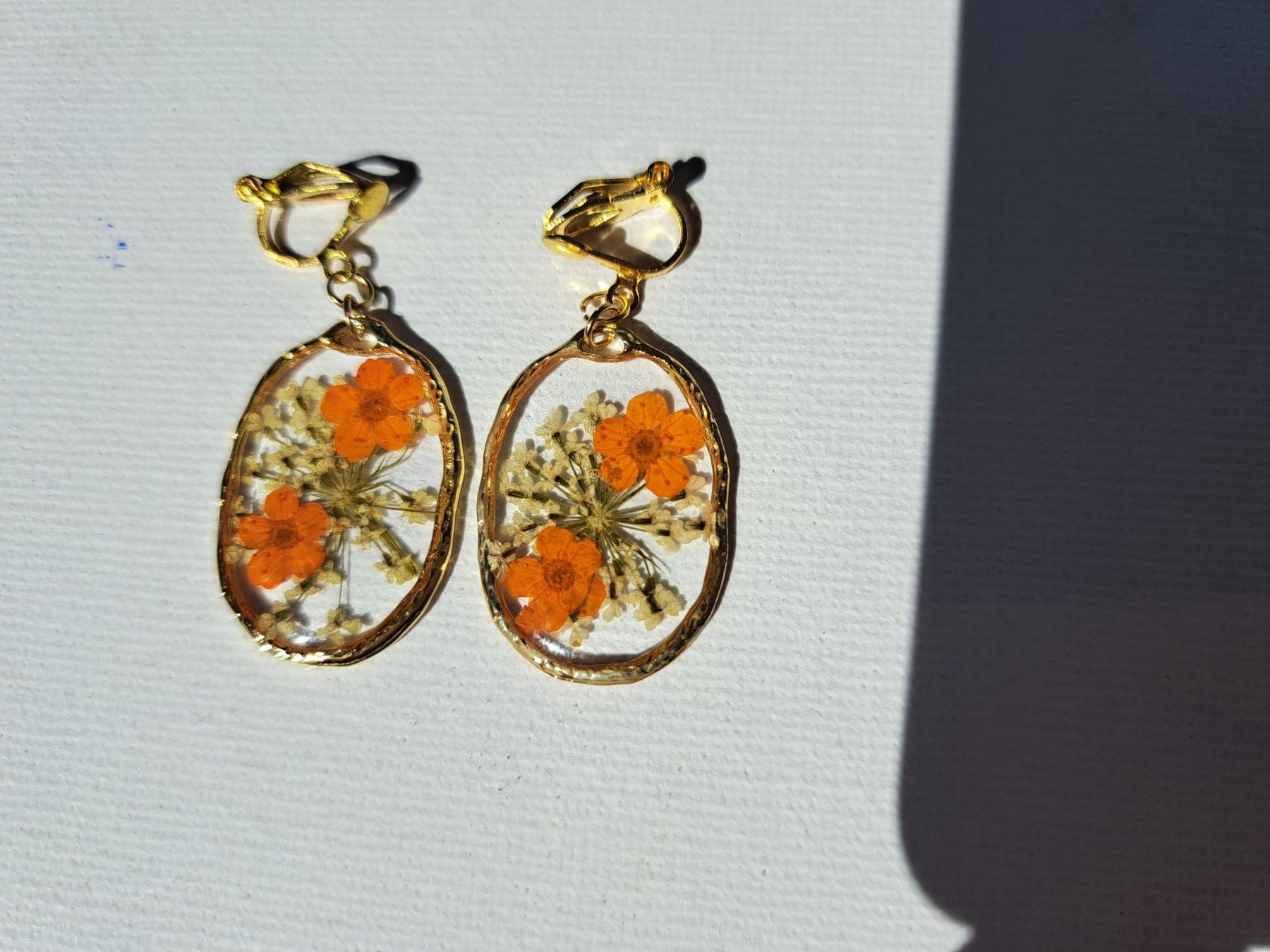 Orecchini pendenti & Orecchini a lobo: Blumen Ohrclips Trockenblume Clips NEU – Nuovo (secondo la descrizione) da Weggis venduto da Leeclipse 2