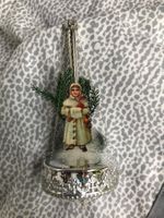 Nostalgischer  Christbaumschmuck Silber mit Oblaten