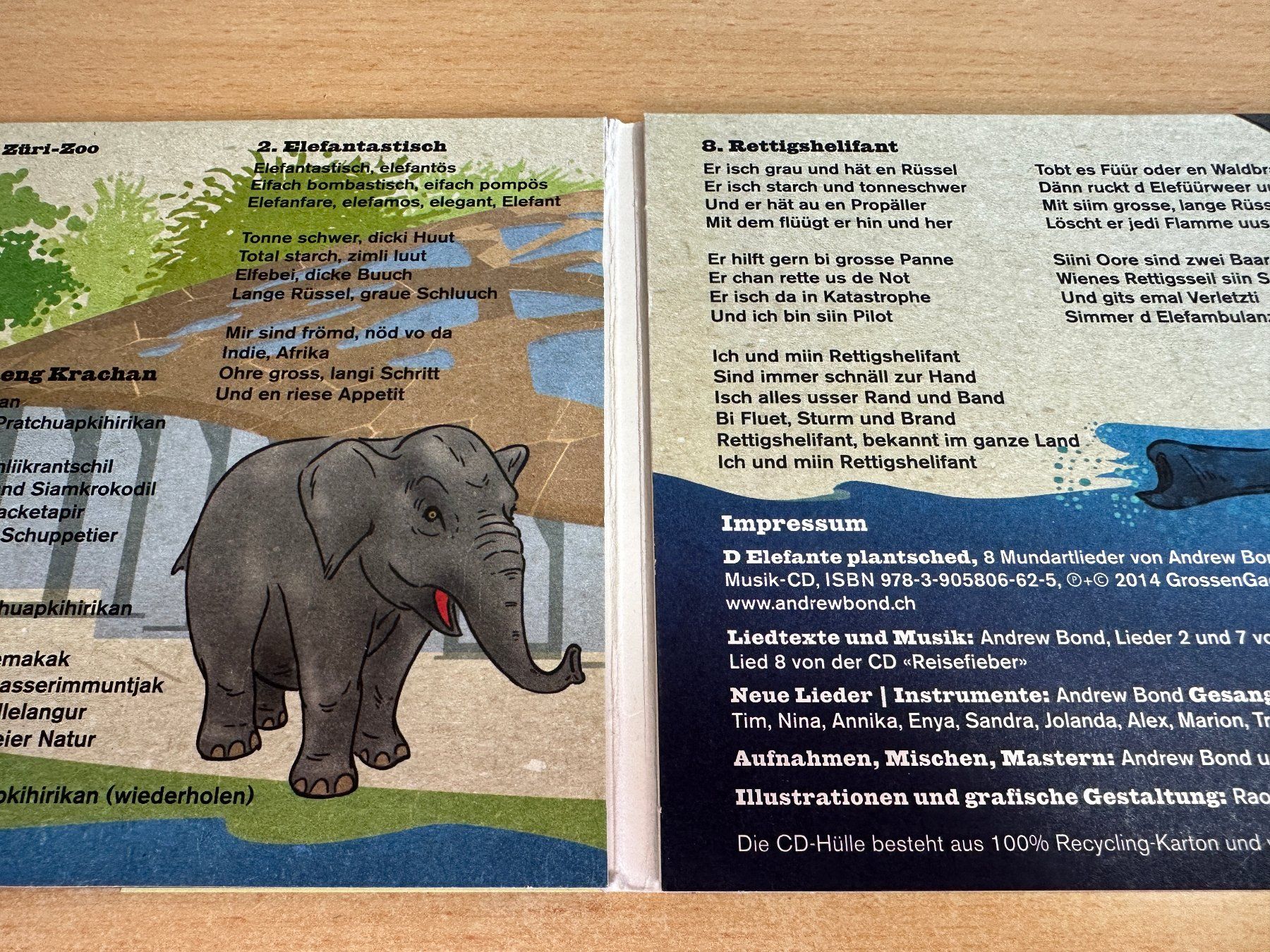 CDs: K0 Andrew Bond D Elefante Plantsched – Gebraucht aus Rikon im Tösstal von Alpenmutz 2