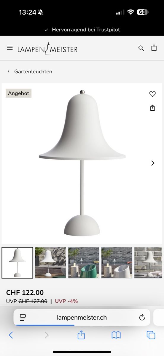 Lampade: Panton Pantop LED lamp 18 cm – Usato da Zürich venduto da Aes_1290 2