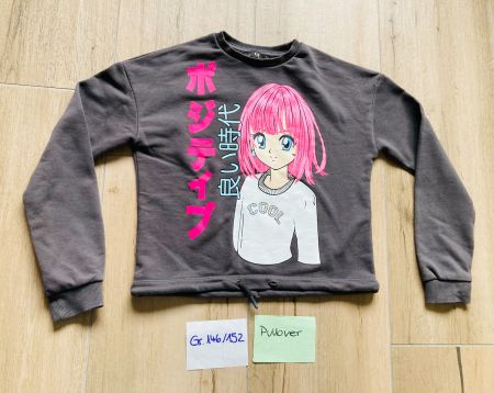 Mädchen Pullover Gr.146/152 mit Anime Print