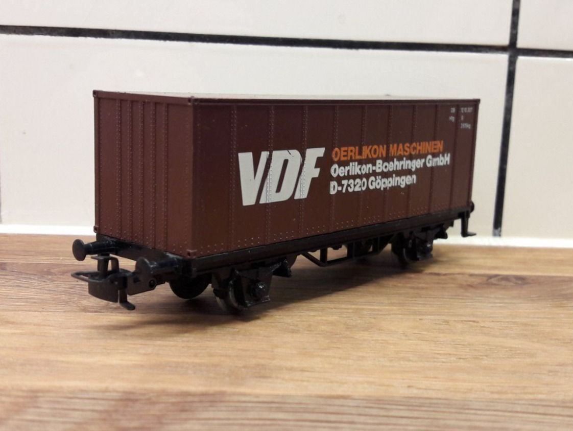 Märklin Modellini di ferrovie: Märklin HO AC : DB wagon container "VDF" – Usato da Buttes venduto da Cafe2005 5