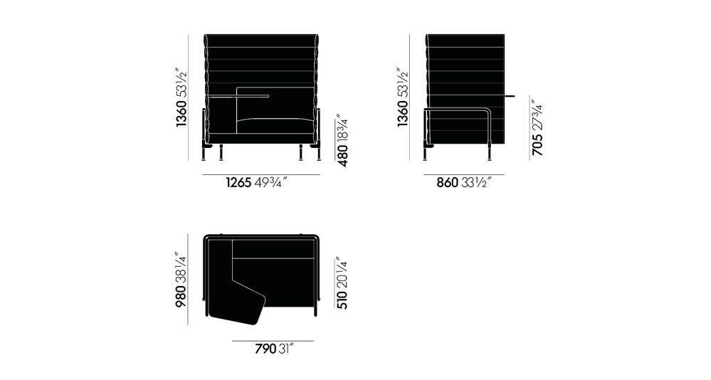 Vitra Divani: Vitra Alcove Work Highback (leicht gebraucht) – Usato da Wädenswil venduto da Riseon_Power 7