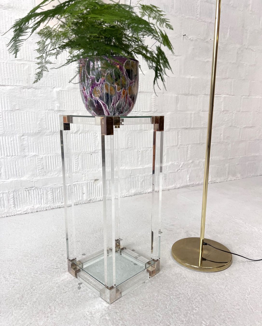 Tavoli: 80/90er Plexisäule - Blumentisch – Usato da Walzenhausen venduto da stilvollwohnen 5