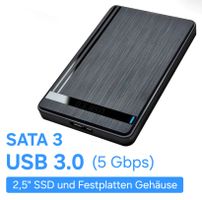 USB 3.0 - SSD & Harddisk / Festplatte 2,5" Gehäuse - SATA 3
