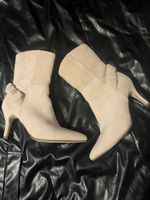 Damen Stiefeletten beige mit Absatz guter Zustand
