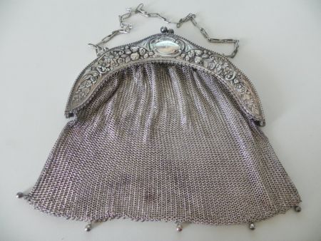 Alte Tasche aus Alpacca Silber