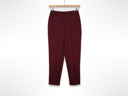MANGO Bundfaltenhose weinrot Gr. S