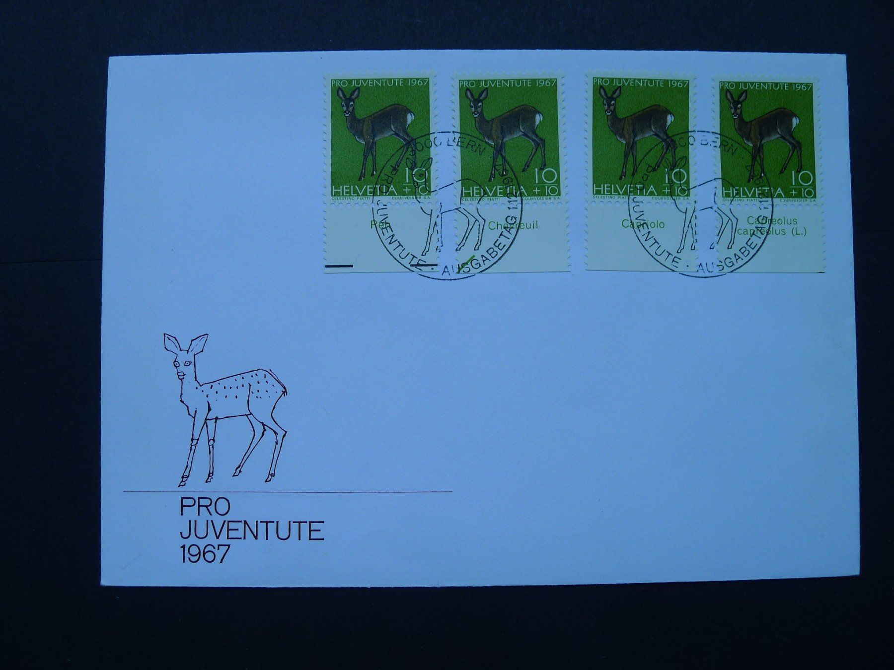 Tutti i francobolli: 1967 FDC Nr. J220 mit TAB 4 Sprachig selten – Usato da Dagmersellen venduto da wyss1982