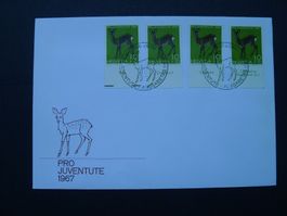 1967 FDC Nr. J220 mit TAB 4 Sprachig selten