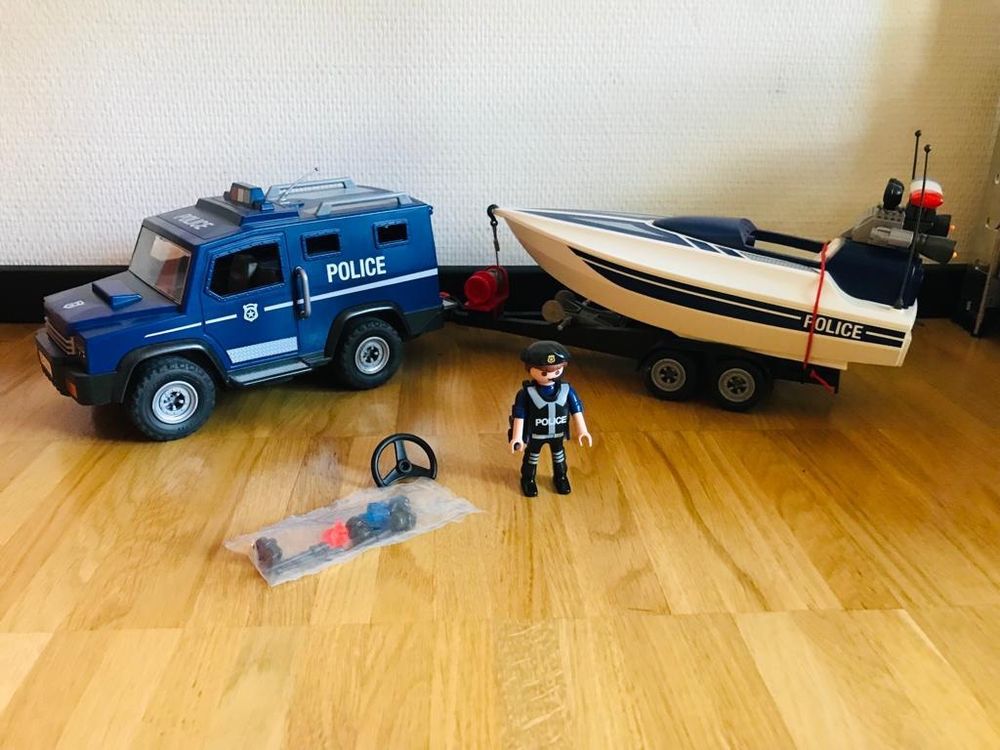 Playmobil Polizeiauto Jeep Anhänger Boot Kaufen auf Ricardo
