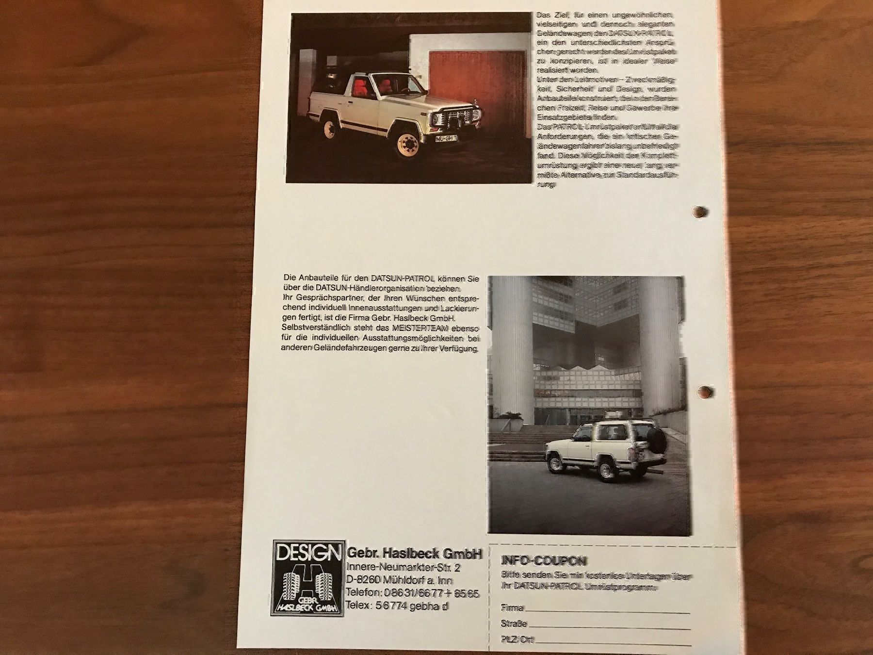 Documenti: Gebr.Haslbeck Prospekt – Usato da Balterswil venduto da Jeko1967