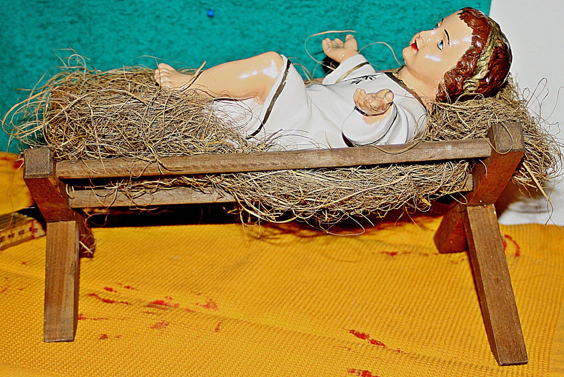 Tutte le decorazioni: Jesuskind mit Holz-Krippe – Usato da Baar venduto da 2cvbaar 7