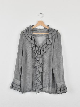Monari Bluse, Gr.42, schwarz weiss