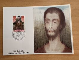 Niklaus von Flüe Briefmarke, Liechtenstein 1987, Top!