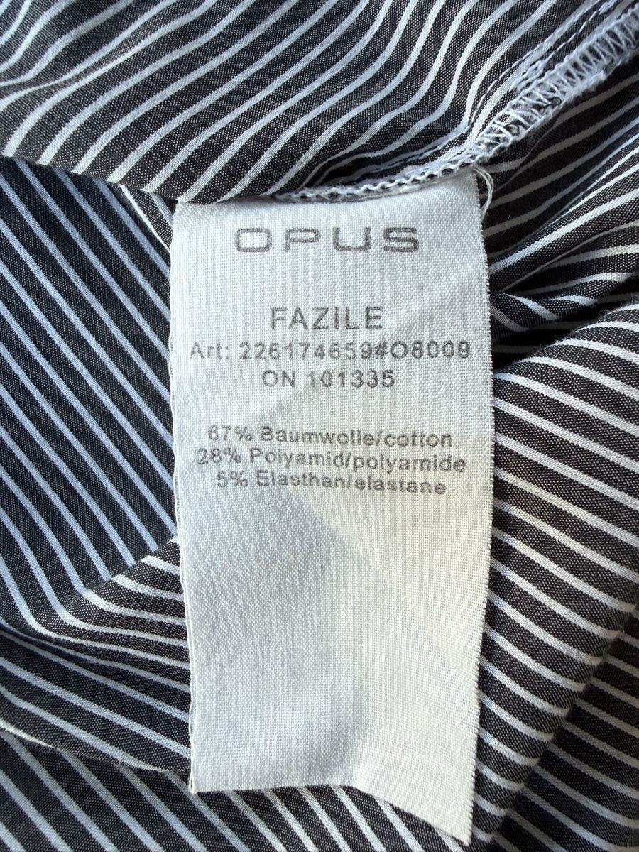 Opus Camicette: Opus Bluse gestreift dunkelgrau weiss  – Usato da Oberglatt ZH venduto da kaishu 4