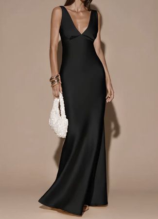 Chic Maxi abito di raso-tg M/L👌feste👌vacanze